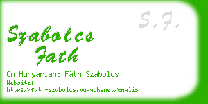 szabolcs fath business card